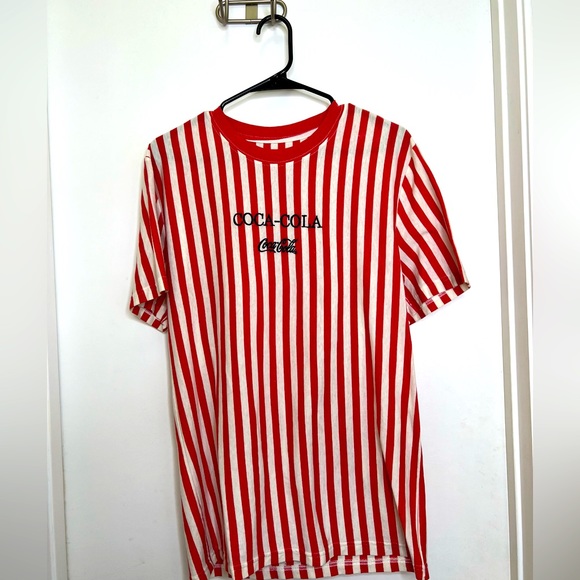 COPY - Urban Outfitters Coca Cola Pin Striped Medium T-shirt - Picture 1 of 2